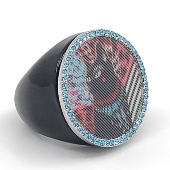 NEW Marc by Marc Jacobs Lenticular Rue Cat Statement Ring Size 7 - Picture 1 of 4
